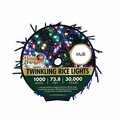 Maquina 74 ft. Twinkling Cluster Rice Christmas Light Reel - Multicolor, 1000 Lights MA3669002